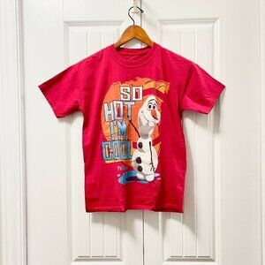 Disney Frozen Olaf “So Hot I’m Cool” Graphic Tee Red – Youth L